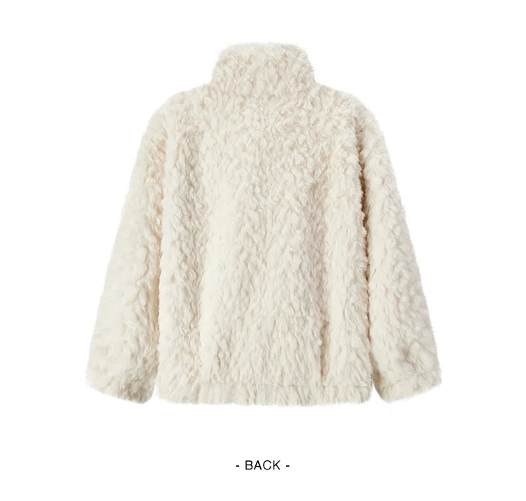 Veste Femme en Fausse Fourrure de Lapin