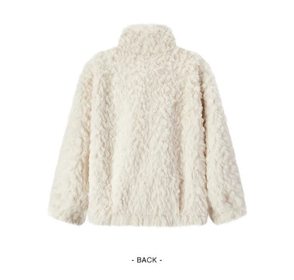 Veste Femme en Fausse Fourrure de Lapin