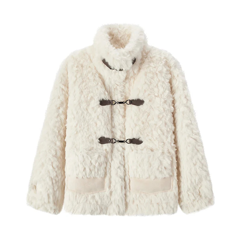 Veste Femme en Fausse Fourrure de Lapin