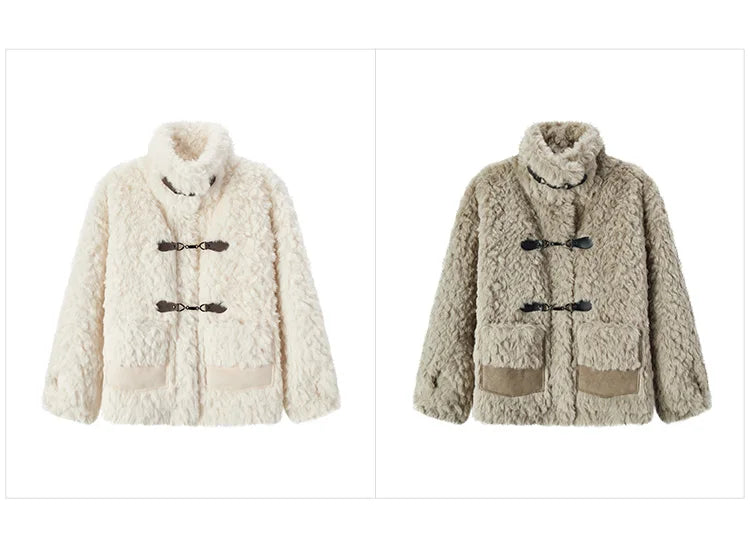 Veste Femme en Fausse Fourrure de Lapin