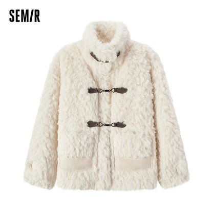 Veste Femme en Fausse Fourrure de Lapin